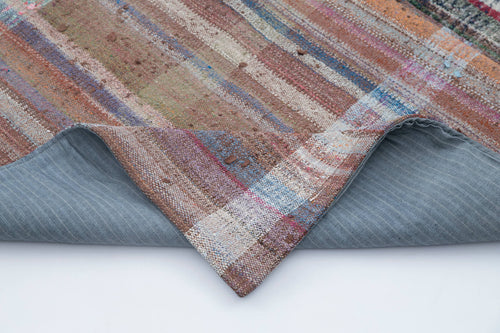 Kırk Yama Gri Patchwork Pamuk Yün El Dokuma Halısı 190x300 Agacan