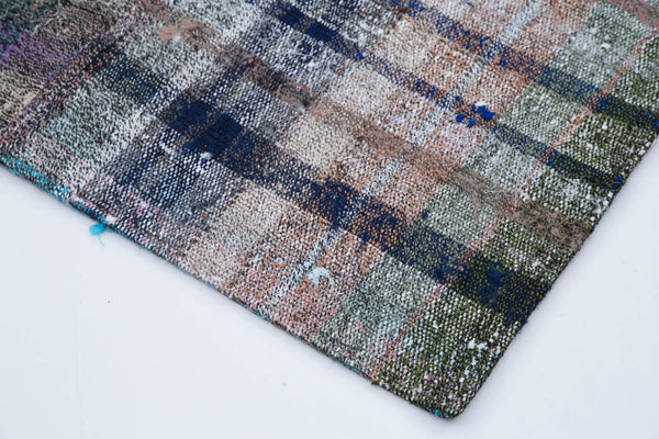 Kırk Yama Gri Patchwork Pamuk Yün El Dokuma Halısı 200x300 Agacan