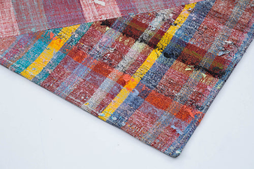 Kırk Yama Gri Patchwork Pamuk Yün El Dokuma Halısı 203x304 Agacan
