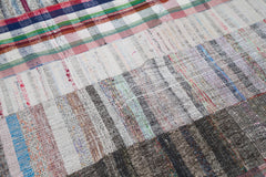 Kırk Yama Gri Patchwork Pamuk Yün El Dokuma Halısı 203x304 Agacan