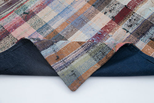 Kırk Yama Gri Patchwork Pamuk Yün El Dokuma Halısı 180x272 Agacan