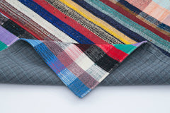 Kırk Yama Gri Patchwork Pamuk Yün El Dokuma Halısı 243x307 Agacan