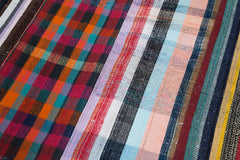 Kırk Yama Gri Patchwork Pamuk Yün El Dokuma Halısı 243x307 Agacan