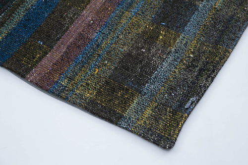 Kırk Yama Gri Patchwork Pamuk Yün El Dokuma Halısı 230x315 Agacan