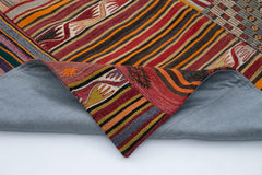 Kırk Yama Kırmızı Patchwork Pamuk Yün El Dokuma Halısı 202x301 Agacan