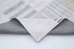 Kırk Yama Beyaz Patchwork Pamuk Yün El Dokuma Halısı 244x302 Agacan