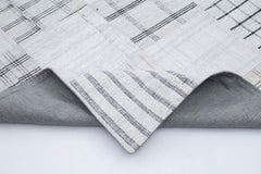 Kırk Yama Beyaz Patchwork Pamuk Yün El Dokuma Halısı 245x304 Agacan