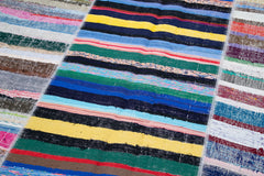 Kırk Yama Gri Patchwork Pamuk Yün El Dokuma Halısı 243x351 Agacan