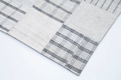 Kırk Yama Beyaz Patchwork Pamuk Yün El Dokuma Halısı 248x349 Agacan