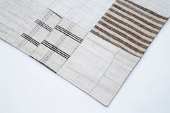 Kırk Yama Beyaz Patchwork Pamuk Yün El Dokuma Halısı 302x400 Agacan