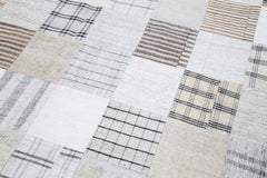 Kırk Yama Bej Patchwork Pamuk Yün El Dokuma Halısı 303x398 Agacan