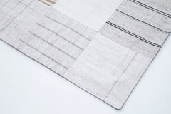 Kırk Yama Bej Patchwork Pamuk Yün El Dokuma Halısı 301x400 Agacan