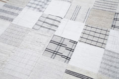 Kırk Yama Bej Patchwork Pamuk Yün El Dokuma Halısı 301x400 Agacan