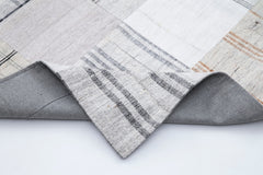 Kırk Yama Bej Patchwork Pamuk Yün El Dokuma Halısı 301x406 Agacan