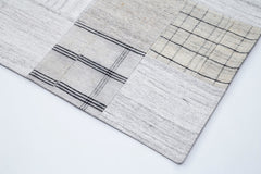 Kırk Yama Bej Patchwork Pamuk Yün El Dokuma Halısı 302x400 Agacan