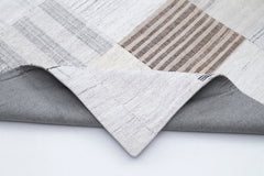 Kırk Yama Bej Patchwork Pamuk Yün El Dokuma Halısı 302x400 Agacan