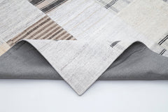 Kırk Yama Bej Patchwork Pamuk Yün El Dokuma Halısı 302x400 Agacan