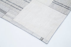 Kırk Yama Bej Patchwork Pamuk Yün El Dokuma Halısı 206x304 Agacan