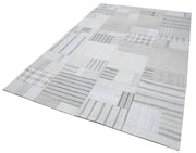 Kırk Yama Bej Patchwork Pamuk Yün El Dokuma Halısı 205x307 Agacan