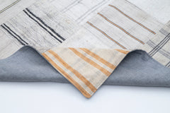 Kırk Yama Beyaz Patchwork Pamuk Yün El Dokuma Halısı 250x343 Agacan