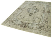 Overdyed Vintage Gri Eskitme Pamuk Yün El Dokuma Halısı 183x280 Agacan