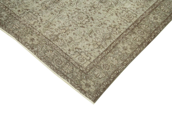 Overdyed Vintage Gri Eskitme Pamuk Yün El Dokuma Halısı 163x279 Agacan