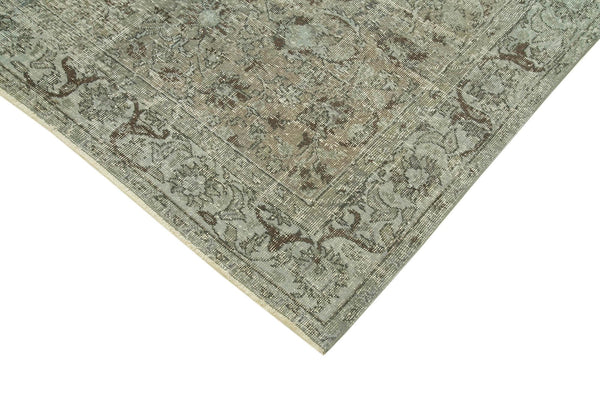 Overdyed Vintage Gri Eskitme Pamuk Yün El Dokuma Halısı 150x260 Agacan
