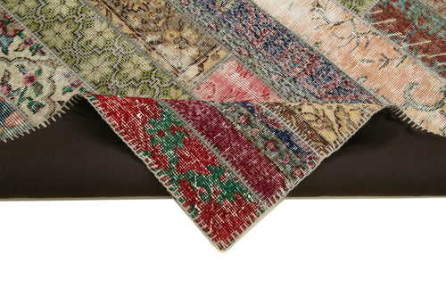 Kırk Yama Gri Patchwork Pamuk Yün El Dokuma Halısı 170x238 Agacan