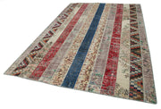Kırk Yama Gri Patchwork Pamuk Yün El Dokuma Halısı 203x308 Agacan