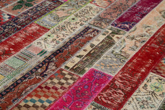 Kırk Yama Gri Patchwork Pamuk Yün El Dokuma Halısı 202x306 Agacan