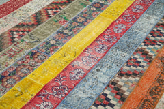 Kırk Yama Gri Patchwork Pamuk Yün El Dokuma Halısı 203x305 Agacan