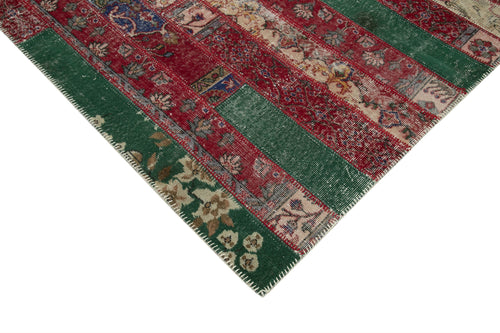 Kırk Yama Gri Patchwork Pamuk Yün El Dokuma Halısı 200x301 Agacan