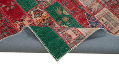 Kırk Yama Gri Patchwork Pamuk Yün El Dokuma Halısı 200x301 Agacan