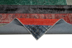 Kırk Yama Gri Patchwork Pamuk Yün El Dokuma Halısı 200x290 Agacan