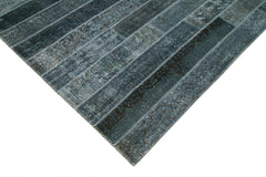 Kırk Yama Gri Patchwork Pamuk Yün El Dokuma Halısı 240x307 Agacan