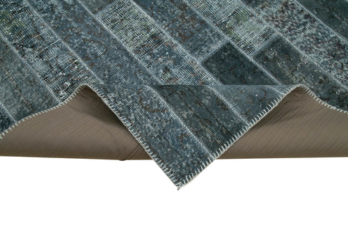 Kırk Yama Gri Patchwork Pamuk Yün El Dokuma Halısı 240x307 Agacan