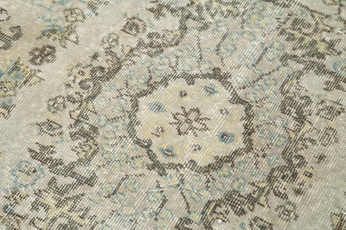 Overdyed Vintage Gri Eskitme Pamuk Yün El Dokuma Halısı 98x178 Agacan