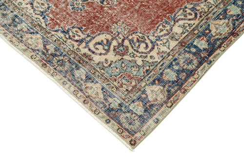 Overdyed Vintage Kırmızı Eskitme Pamuk Yün El Dokuma Halısı 117x207 Agacan