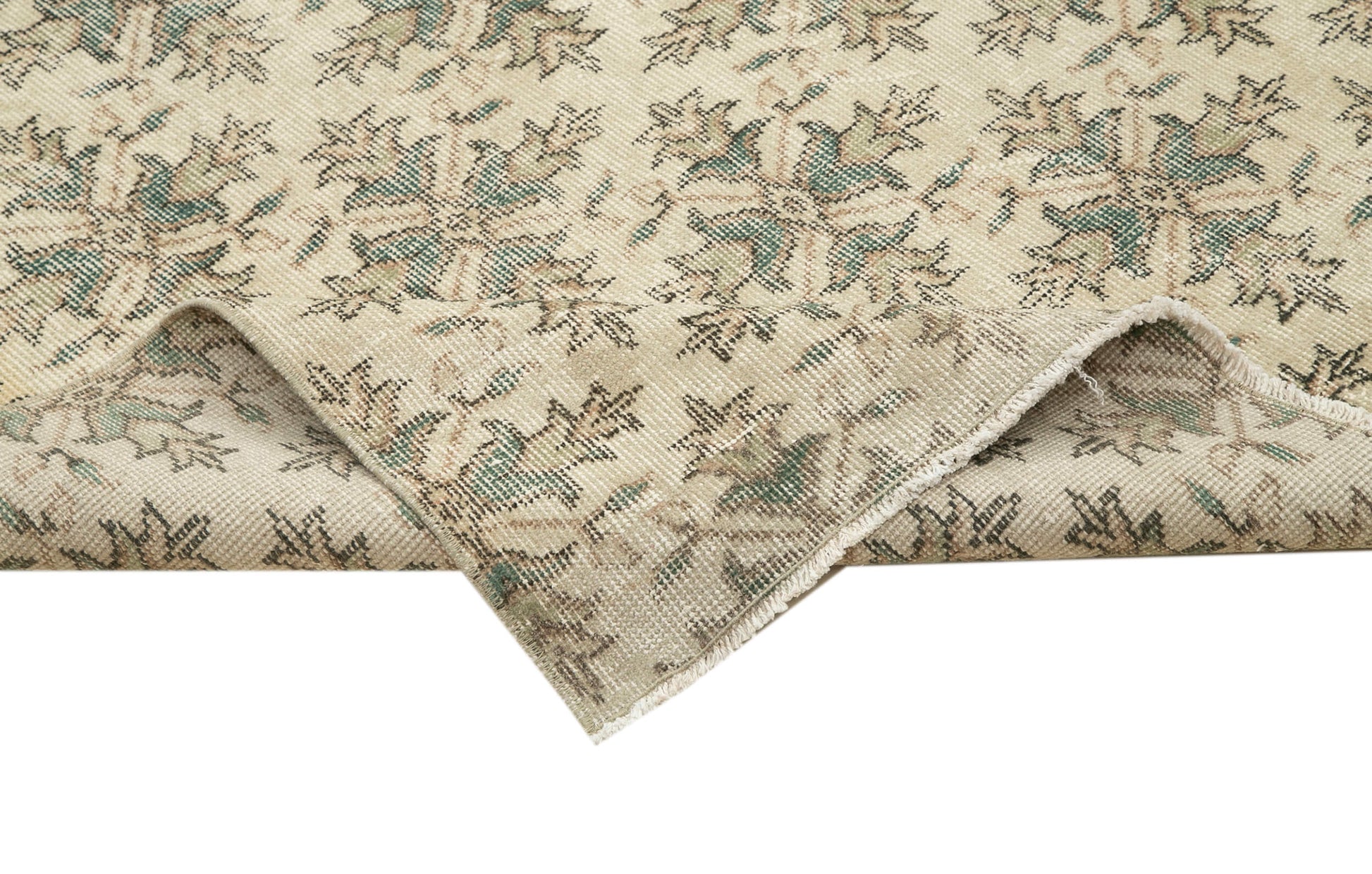 Checkered Kilim Bej Damalı Pamuk Yün El Dokuma Halısı 210x313 Agacan