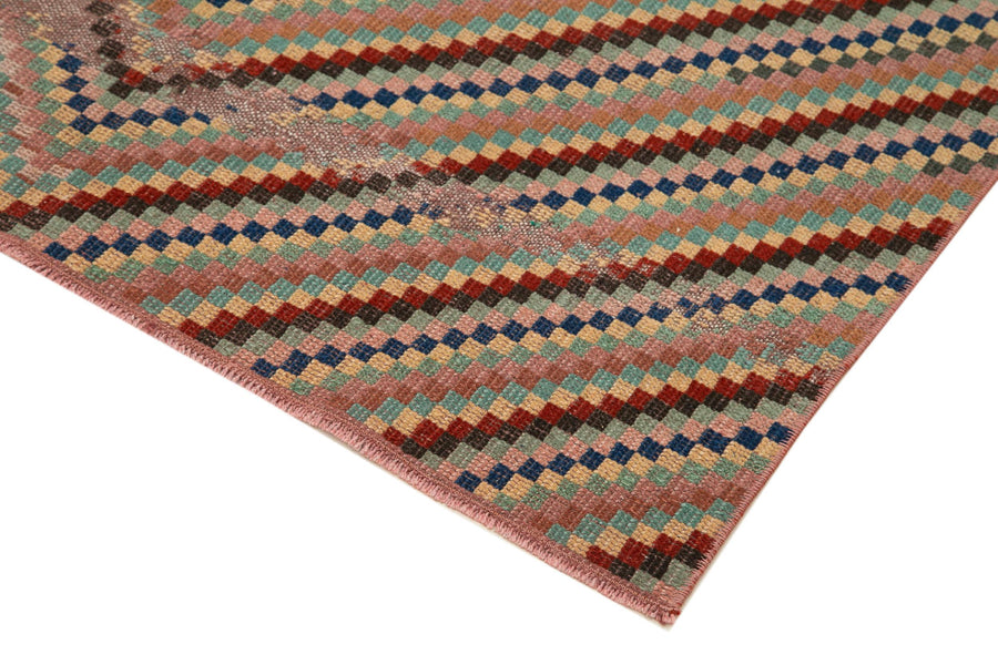 Çok Renkli El Dokuma Halı Geometrik Etnik Stil Kök Boyalı 125x254 cm 31317 – Koridor kullanımı