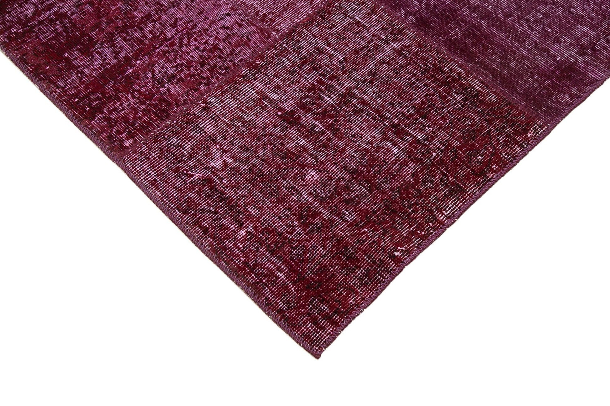 Kırk Yama Kırmızı Patchwork Pamuk Yün El Dokuma Halısı 193x300 Agacan