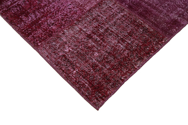 Kırk Yama Kırmızı Patchwork Pamuk Yün El Dokuma Halısı 193x300 Agacan