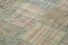 Kırk Yama Gri Patchwork Pamuk Yün El Dokuma Halısı 200x303 Agacan