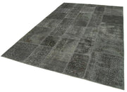 Kırk Yama Gri Patchwork Pamuk Yün El Dokuma Halısı 200x300 Agacan