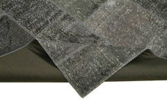 Kırk Yama Gri Patchwork Pamuk Yün El Dokuma Halısı 200x300 Agacan