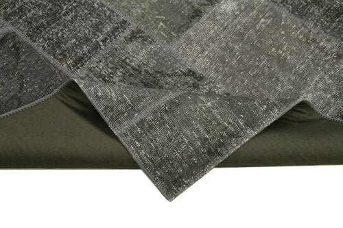 Kırk Yama Gri Patchwork Pamuk Yün El Dokuma Halısı 200x300 Agacan