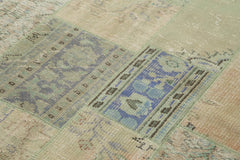 Kırk Yama Bej Patchwork Pamuk Yün El Dokuma Halısı 169x245 Agacan