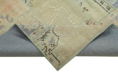 Kırk Yama Bej Patchwork Pamuk Yün El Dokuma Halısı 169x245 Agacan