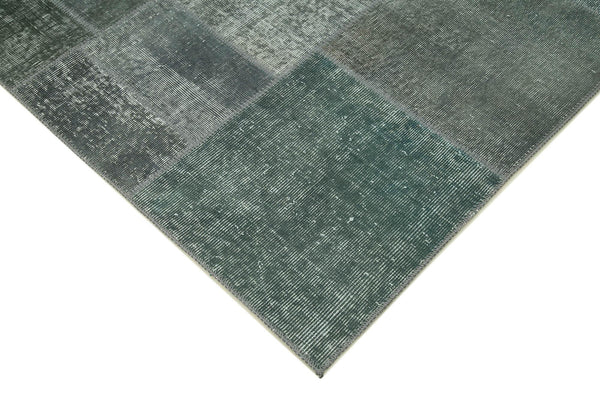 Kırk Yama Gri Patchwork Pamuk Yün El Dokuma Halısı 171x243 Agacan