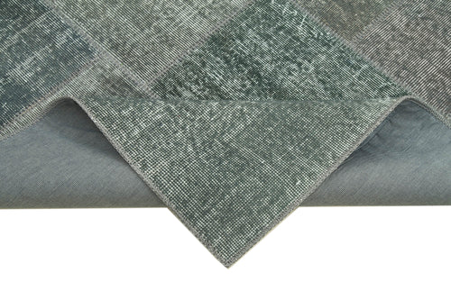 Kırk Yama Gri Patchwork Pamuk Yün El Dokuma Halısı 170x240 Agacan